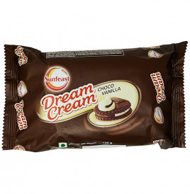 Sunfeast Dream Cream Choco Vanilla Biscuits  Pack  120 grams
